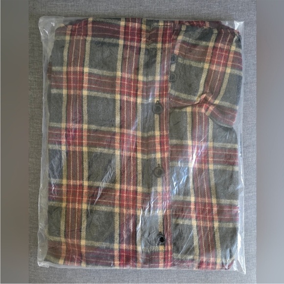 ALF New Grey plaid flannel shirt jacket with skulls - Picture 3 of 4